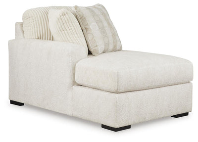 Chessington 3-Piece Sectional with Double Chaise in Ivory Chenille