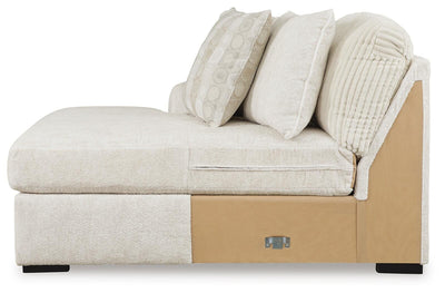 Chessington 3-Piece Sectional with Double Chaise in Ivory Chenille