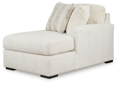 Chessington 4-Piece RAF Chaise Sectional in Ivory Chenille