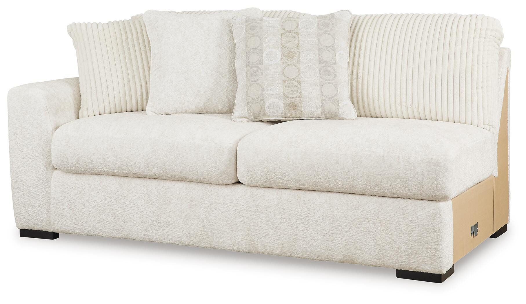 Chessington 4-Piece RAF Chaise Sectional in Ivory Chenille