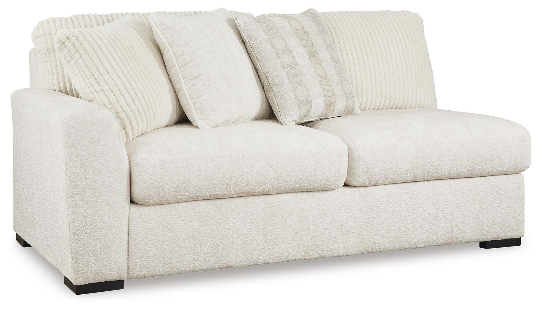 Chessington 4-Piece RAF Chaise Sectional in Ivory Chenille