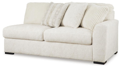 Chessington 4-Piece LAF Chaise Sectional in Ivory Chenille