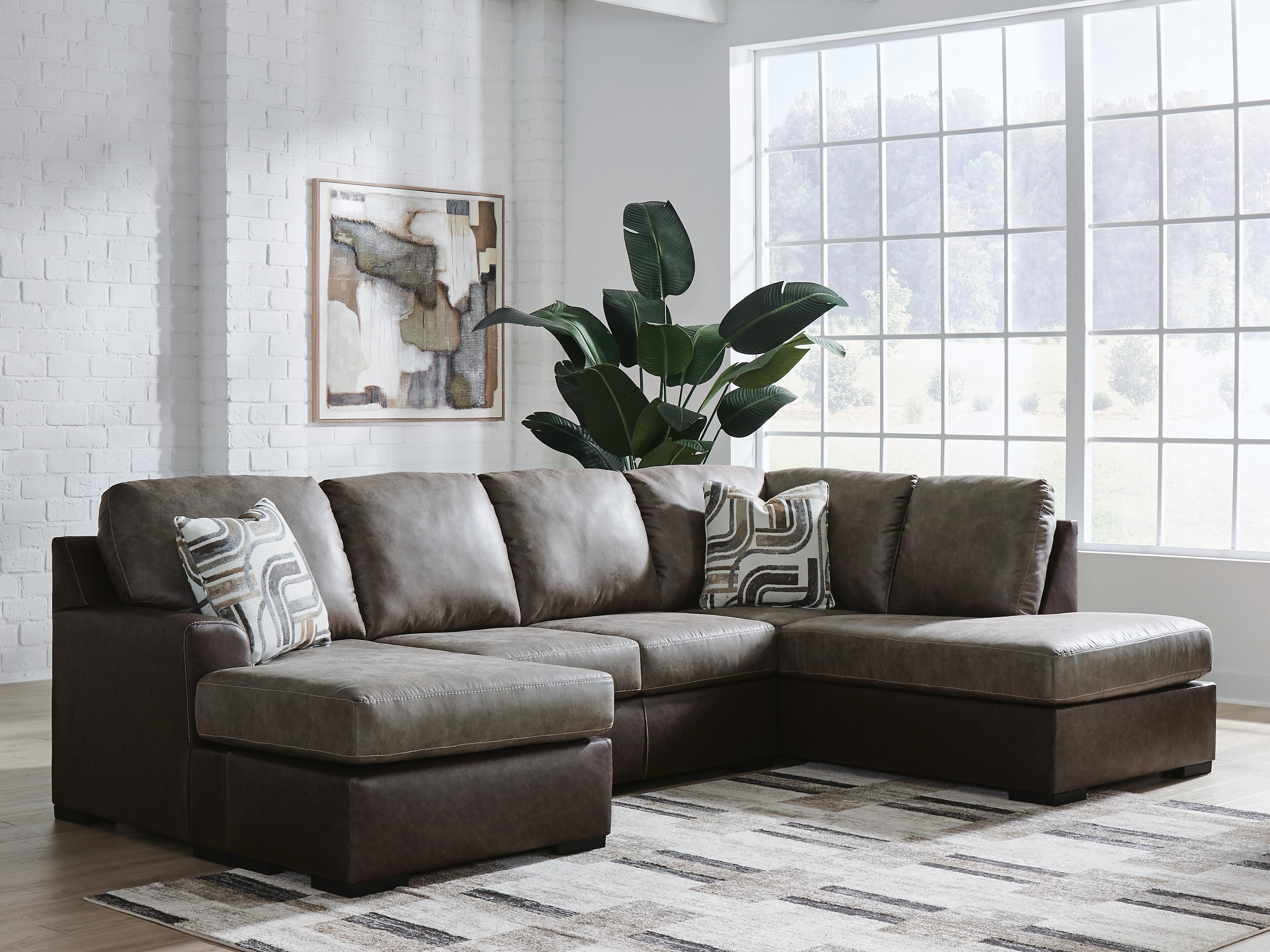 Castille Way 2-Piece LAF Chaise Sleeper Sectional in Fossil