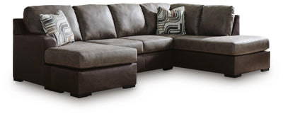 Castille Way 2-Piece LAF Chaise Sleeper Sectional in Fossil
