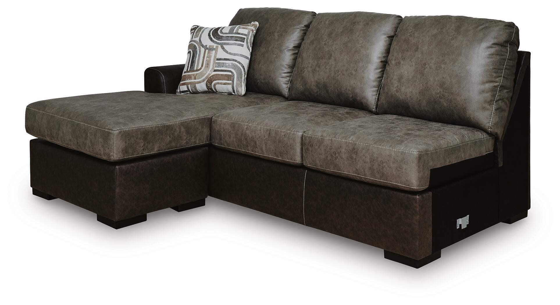 Castille Way 2-Piece Sectional with RAF Sofa Chaise in Fossil