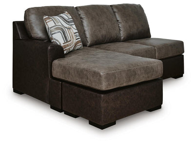 Castille Way 2-Piece Sectional with RAF Sofa Chaise in Fossil