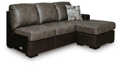 Castille Way 2-Piece Sectional with LAF Sofa Chaise in Fossil