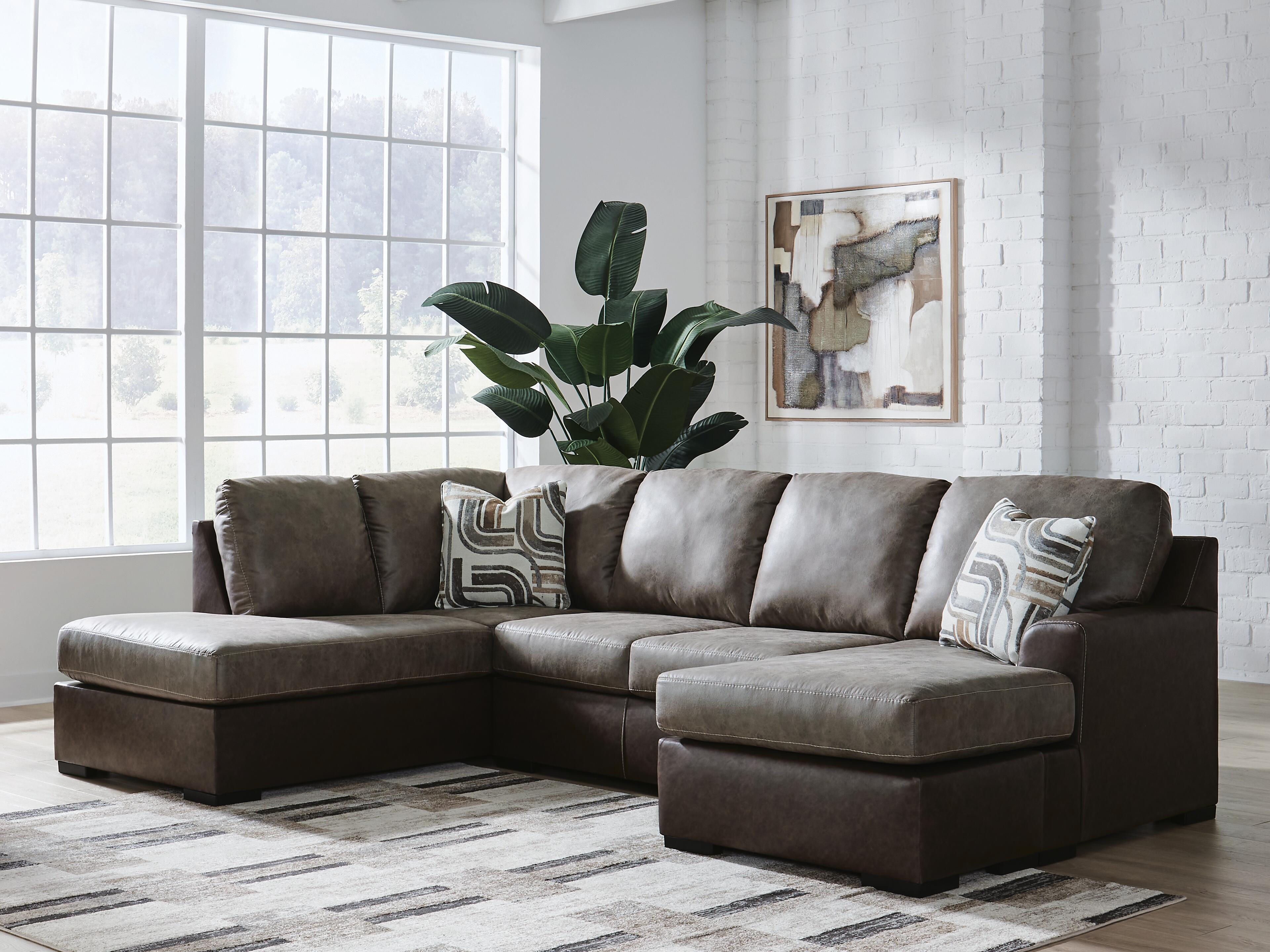 Castille Way 2-Piece Sectional with LAF Sofa Chaise in Fossil