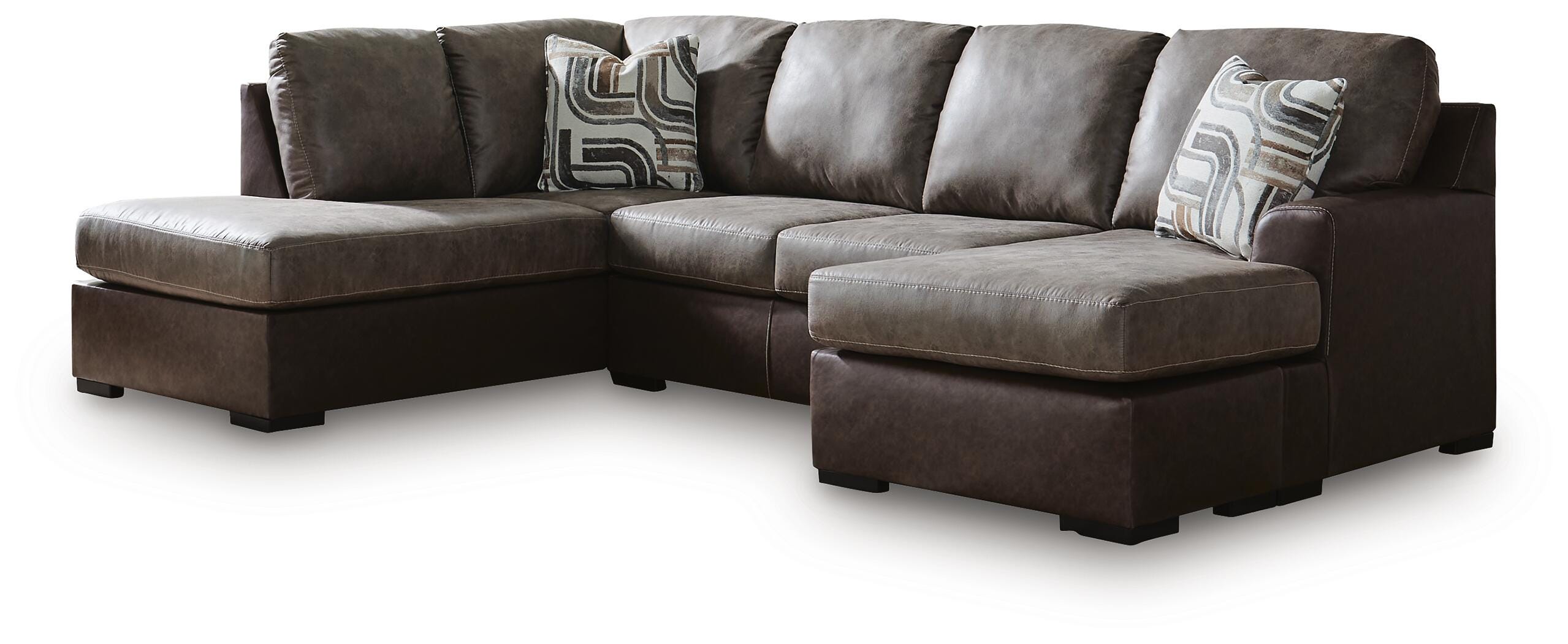 Castille Way 2-Piece RAF Chaise Sleeper Sectional in Fossil