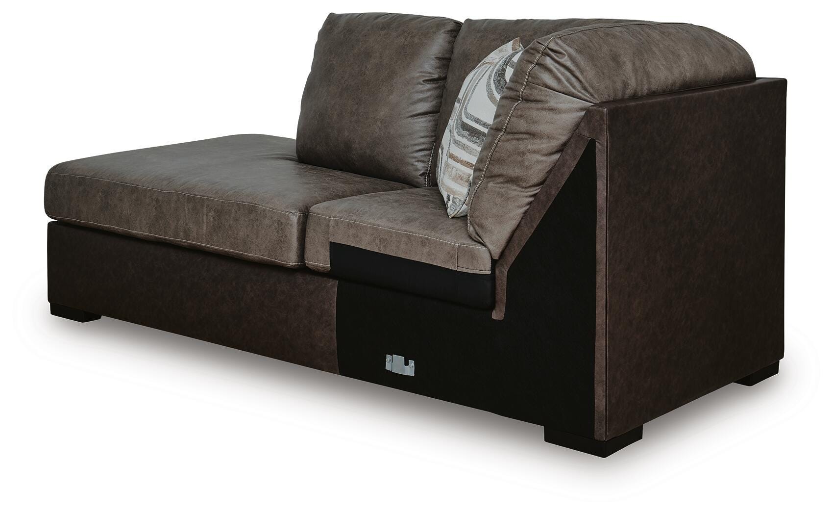 Castille Way 2-Piece RAF Chaise Sleeper Sectional in Fossil