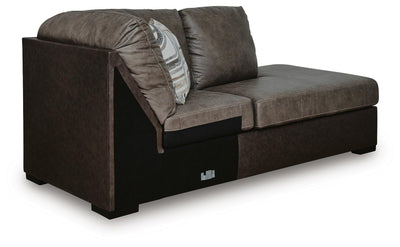 Castille Way 2-Piece Sectional with RAF Sofa Chaise in Fossil