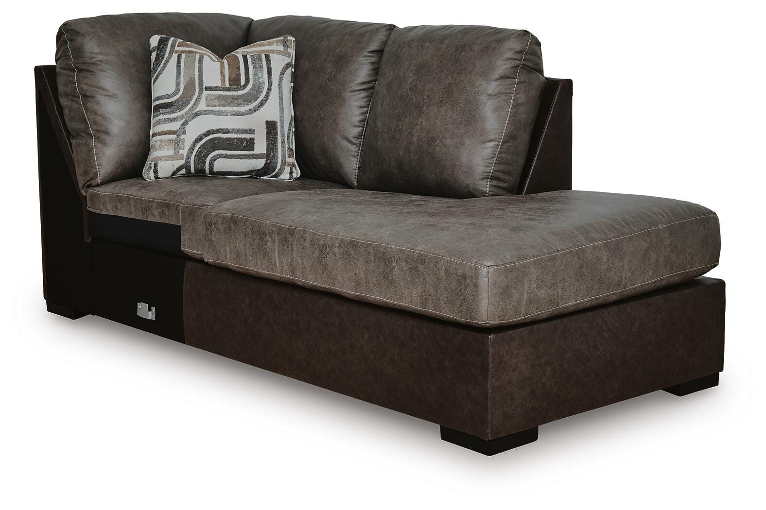 Castille Way 2-Piece Sectional with RAF Sofa Chaise in Fossil