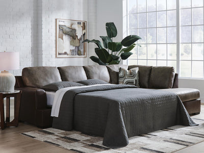 Castille Way 2-Piece LAF Chaise Sleeper Sectional in Fossil