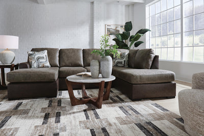 Castille Way 2-Piece LAF Chaise Sleeper Sectional in Fossil