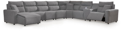 Modmax II 8-Piece Power Reclining Sectional with Console in Salt and Pepper