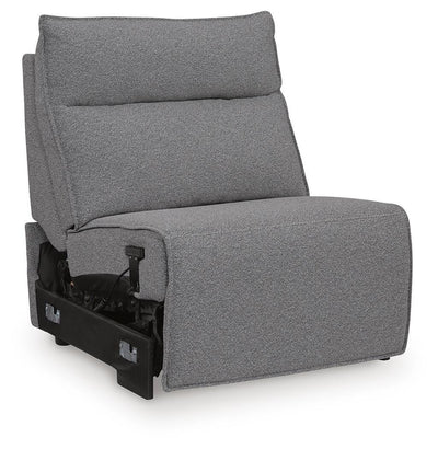 Modmax II 7-Piece LAF Chaise Power Reclining Sectional and Audio Console in Salt and Pepper