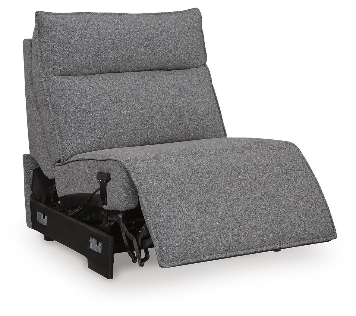 Modmax II 7-Piece LAF Chaise Power Reclining Sectional and Audio Console in Salt and Pepper
