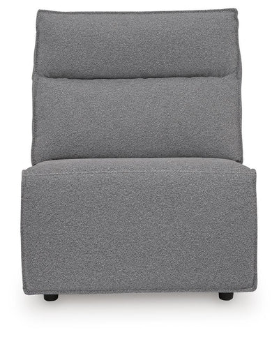 Modmax II 6-Piece RAF Chaise Power Reclining Sectional and Console in Salt and Pepper Next-Gen Nuvella
