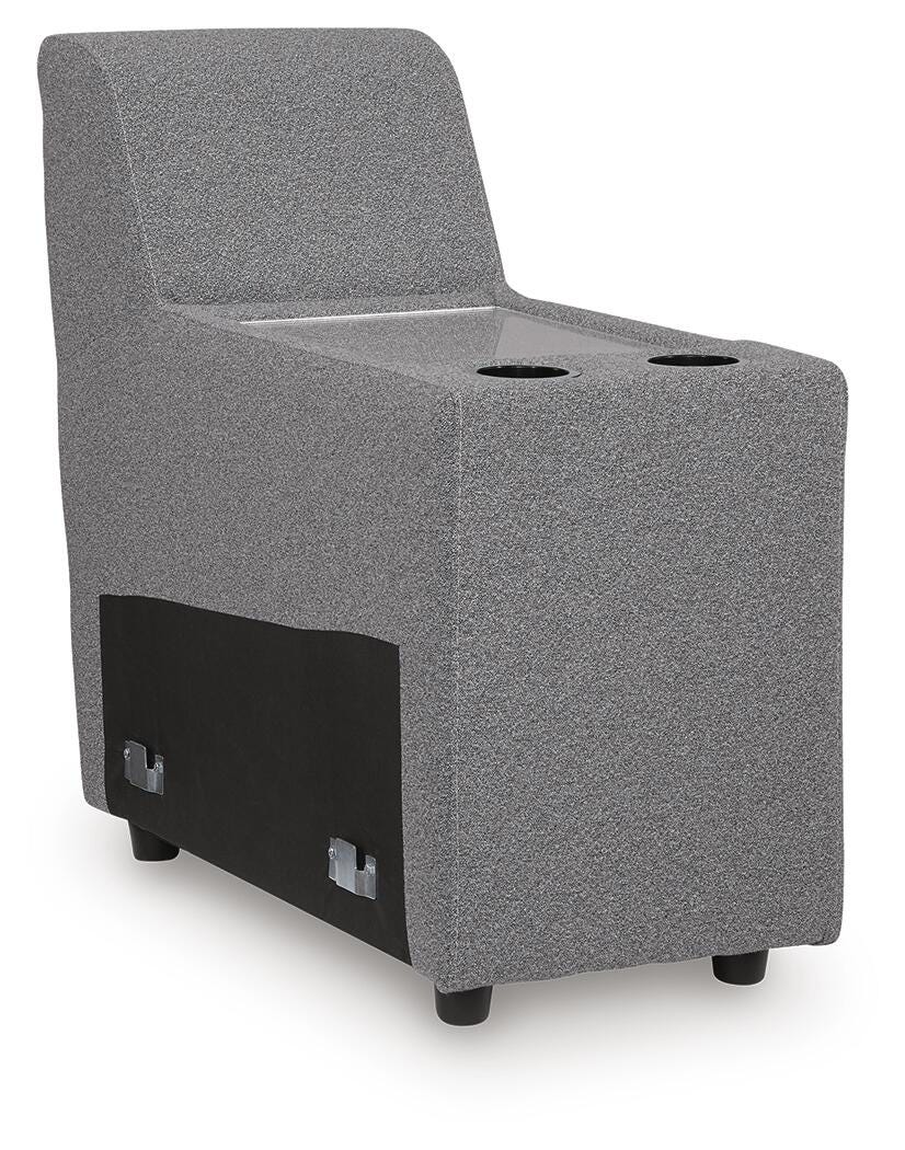 Modmax II 5-Piece Power Reclining Sectional with Consoles in Salt and Pepper Next-Gen Nuvella