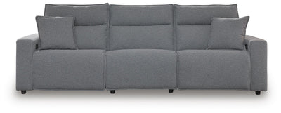 Modmax II 3-Piece Power Reclining Sectional in Salt and Pepper Next-Gen Nuvella