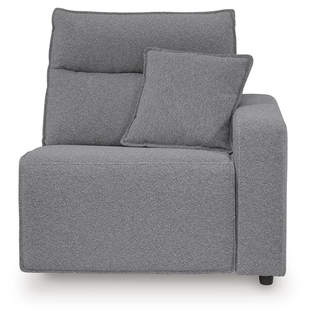 Modmax II 7-Piece LAF Chaise Power Reclining Sectional and Audio Console in Salt and Pepper