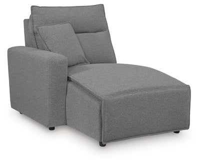 Modmax II 7-Piece LAF Chaise Power Reclining Sectional and Audio Console in Salt and Pepper
