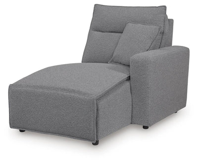 Modmax II 4-Piece Reclining Sectional with Double Chaise in Salt and Pepper Next-Gen Nuvella