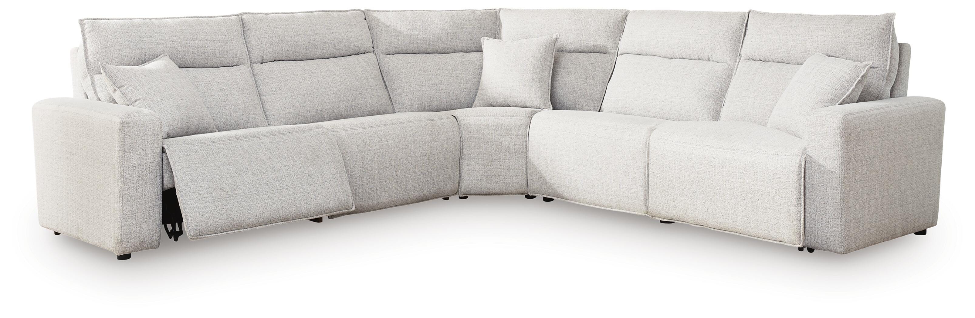 Modmax II 5-Piece Power Reclining Sectional in Stone