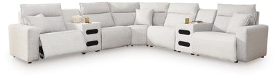 Modmax II 7-Piece Power Reclining Sectional with Audio Consoles in Stone