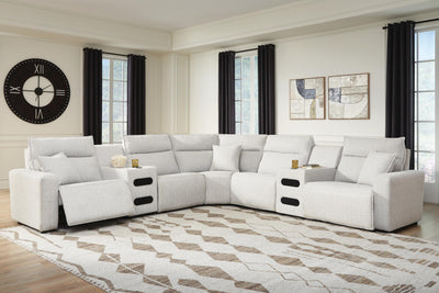 Modmax II 7-Piece Power Reclining Sectional with Audio Consoles in Stone