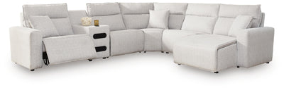 Modmax II 6-Piece RAF Chaise Reclining Sectional and Audio Console in Stone