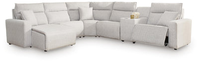 Modmax II 6-Piece LAF Chaise Power Reclining Sectional and Console in Stone