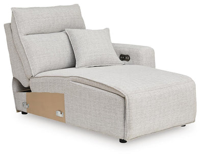 Modmax II 4-Piece Double Chaise Power Reclining Sectional in Stone