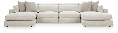 Ashbourne Estate 4-Piece Double Chaise Sectional in Snowstone