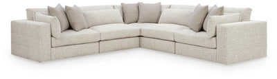 Ashbourne Estate 5-Piece Sectional in Snowstone