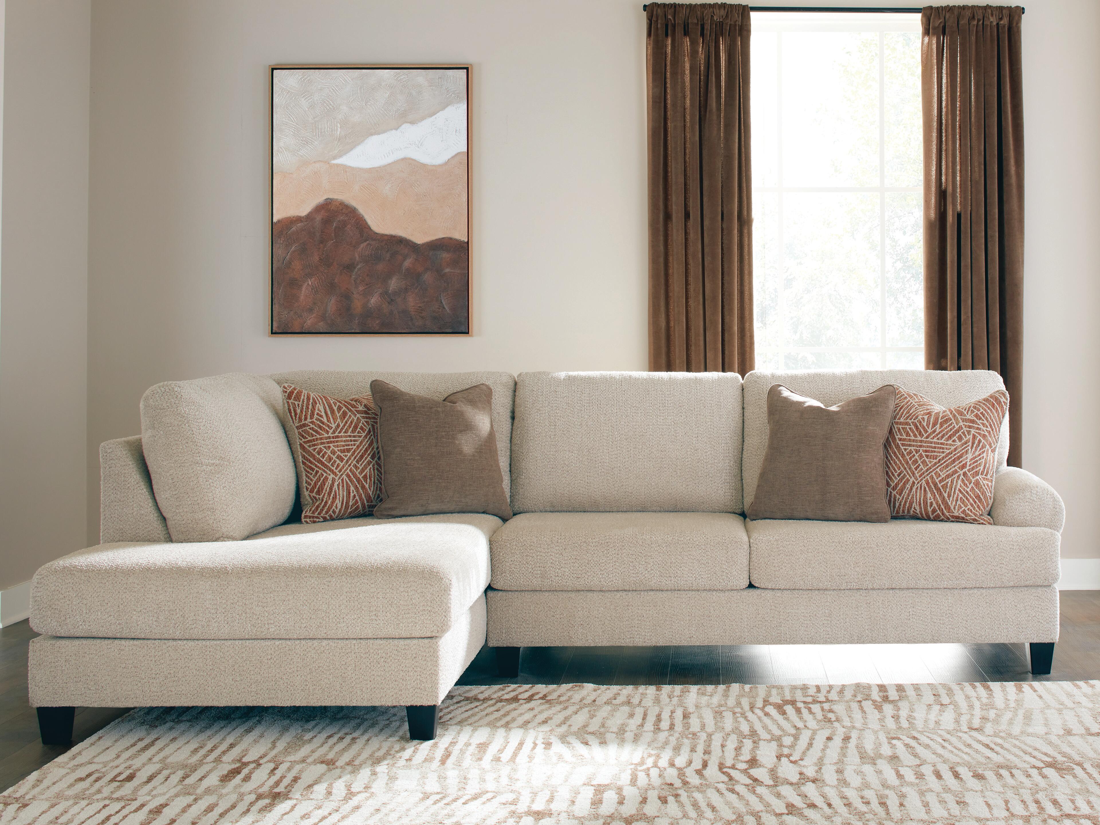 Steelwater Retreat 2-Piece LAF Chaise Sectional in Latte