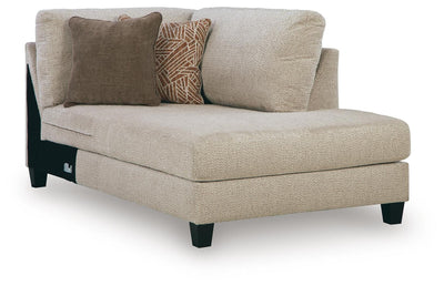 Steelwater Retreat 2-Piece RAF Chaise Sectional in Latte