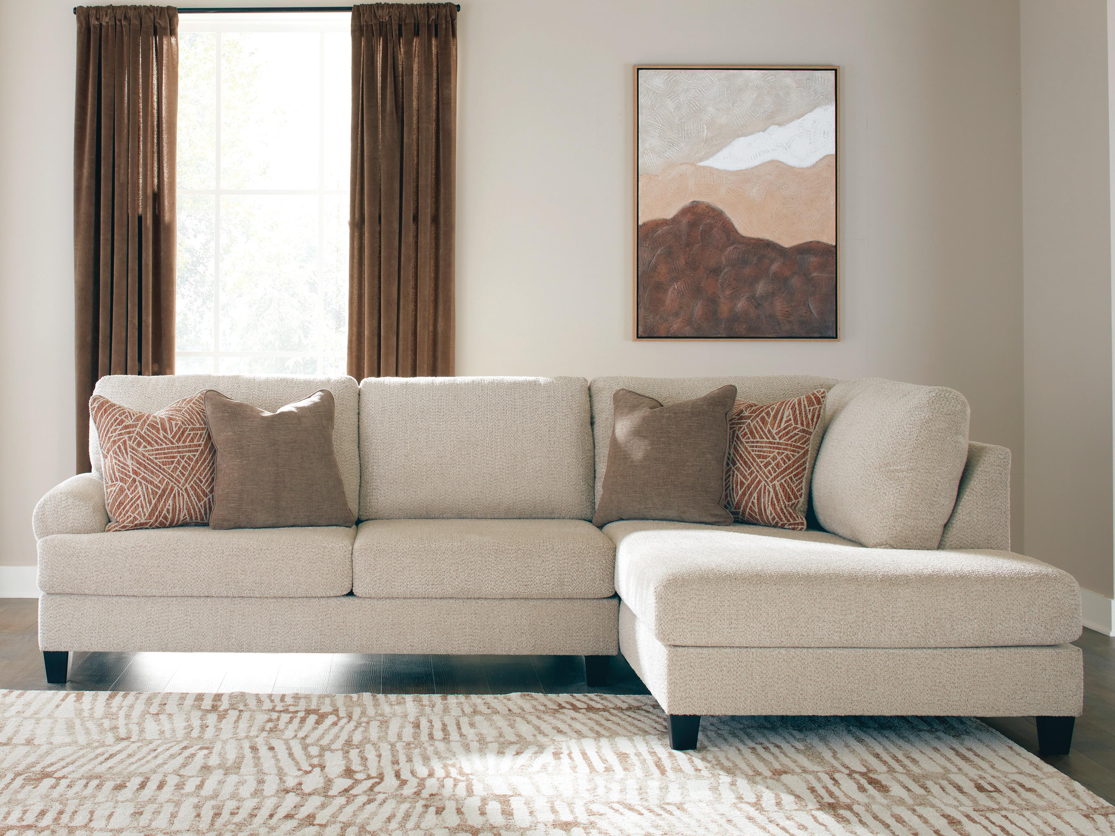 Steelwater Retreat 2-Piece RAF Chaise Sectional in Latte