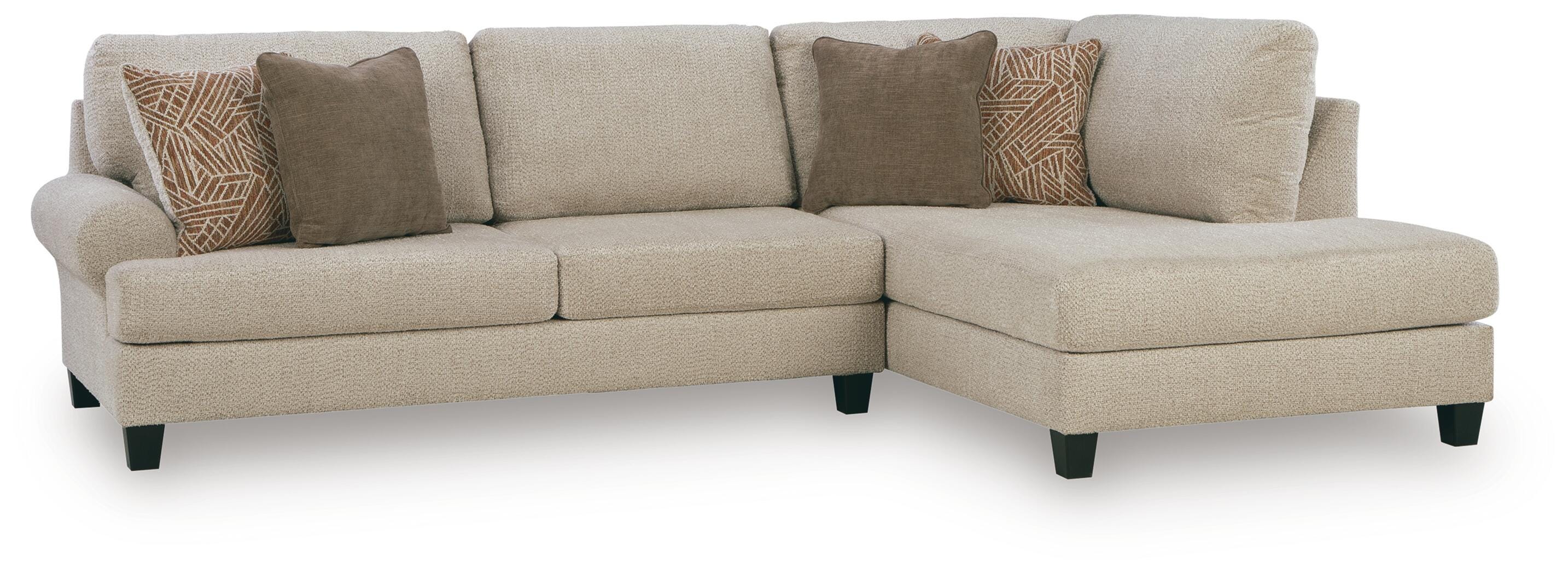 Steelwater Retreat 2-Piece RAF Chaise Sectional in Latte