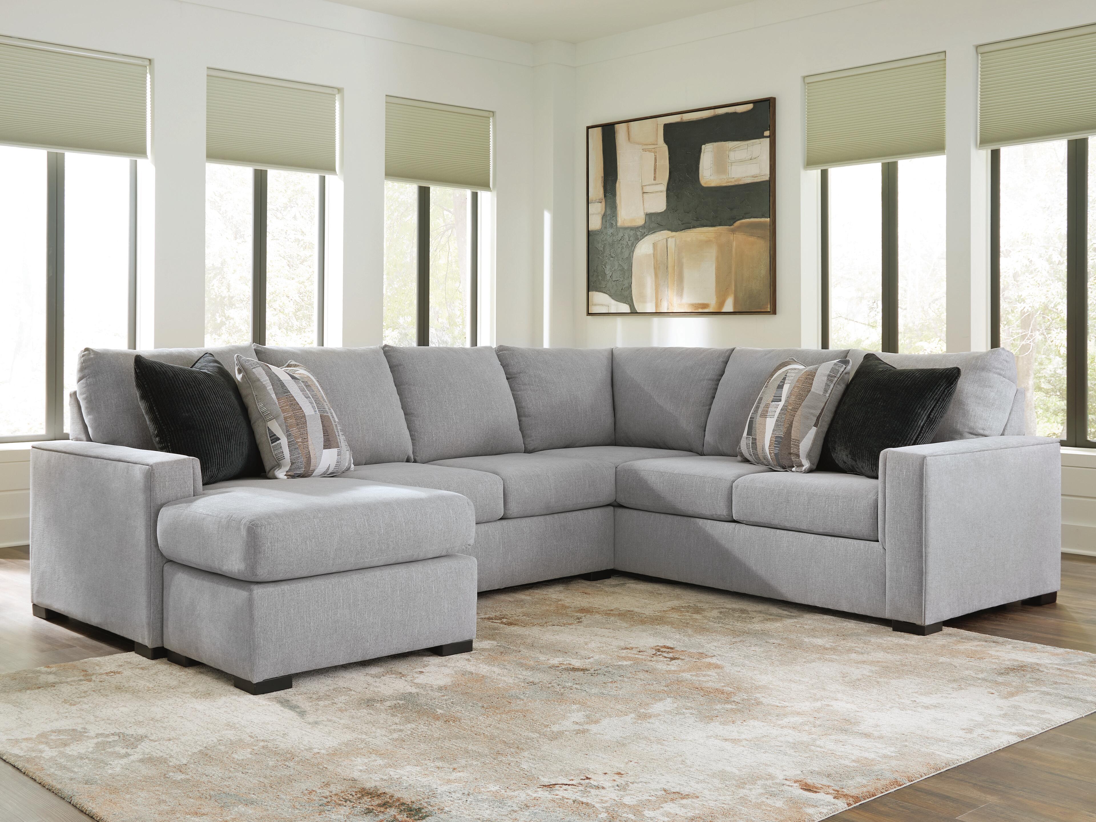 Lakepoint 2-Piece LAF Chaise Sectional in Nickel