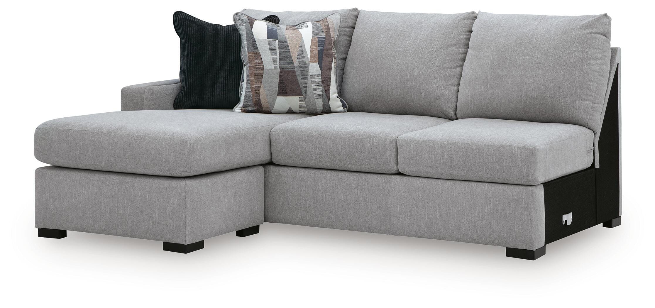 Lakepoint 2-Piece LAF Chaise Sectional in Nickel