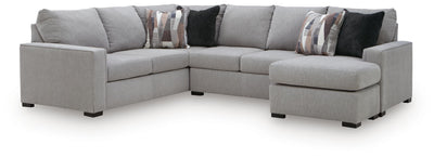Lakepoint 2-Piece RAF Chaise Sectional in Nickel