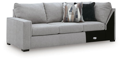 Lakepoint 2-Piece RAF Chaise Sectional in Nickel