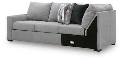Lakepoint 2-Piece RAF Chaise Sectional in Nickel