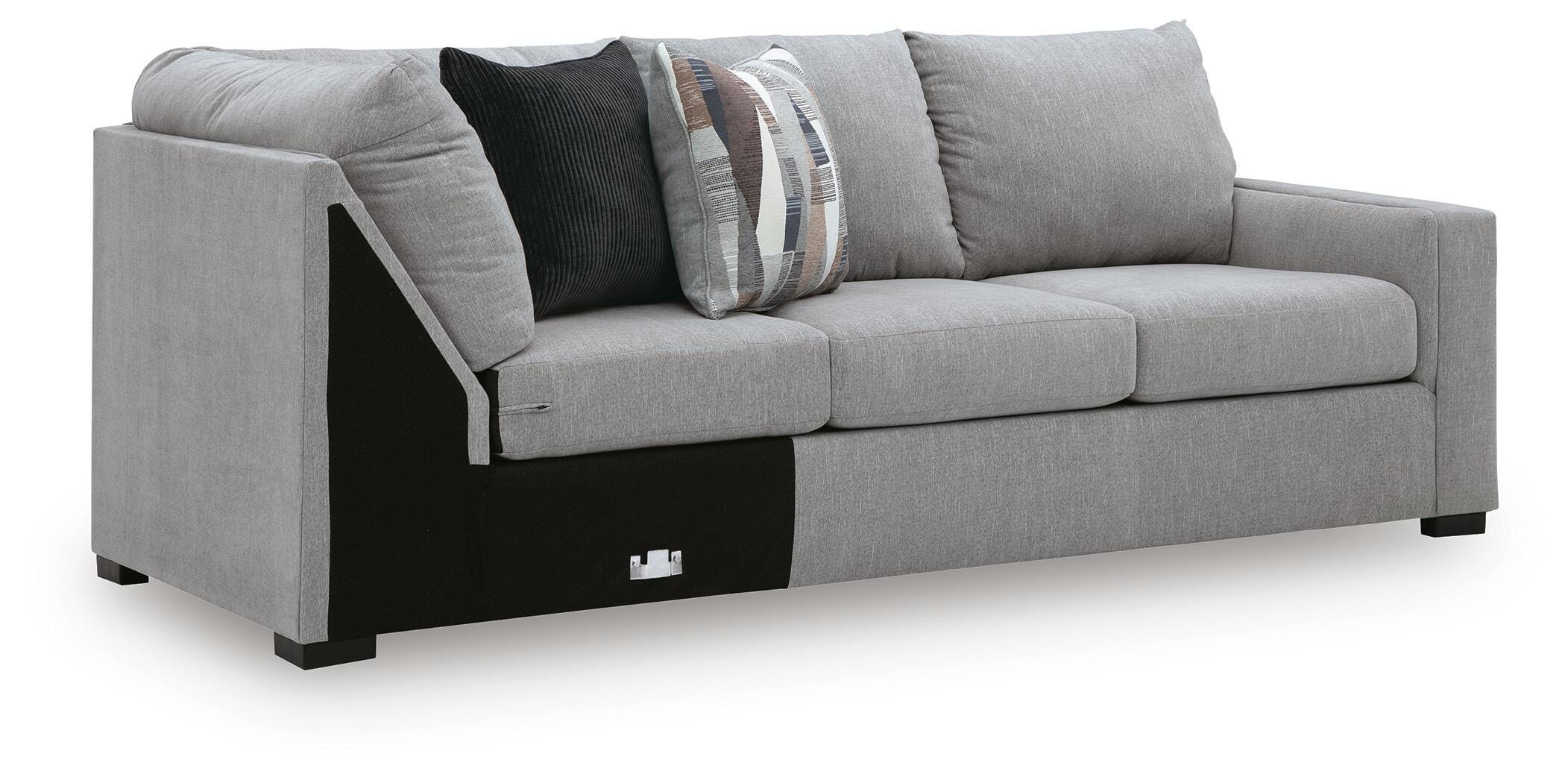 Lakepoint 2-Piece LAF Chaise Sectional in Nickel
