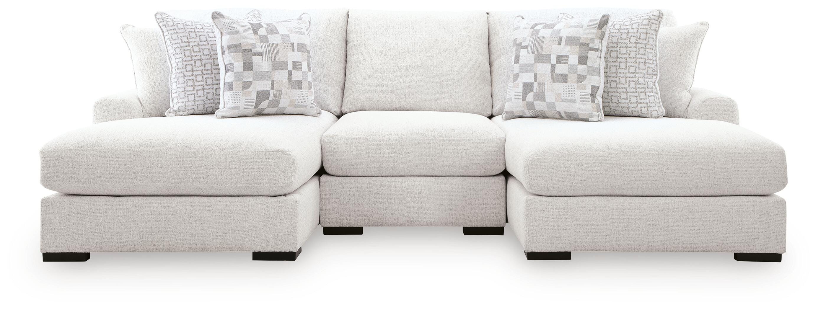Misty-Lakes 3-Piece Double Chaise Sectional in Chalk