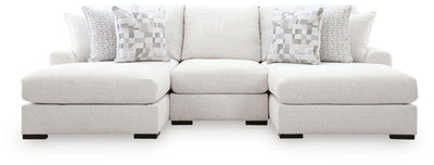 Misty-Lakes 3-Piece Double Chaise Sectional in Chalk