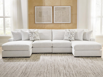 Misty-Lakes 4-Piece Double Chaise Sectional in Chalk
