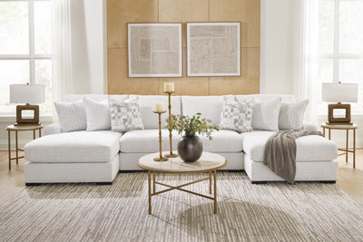 Misty-Lakes 4-Piece Double Chaise Sectional in Chalk