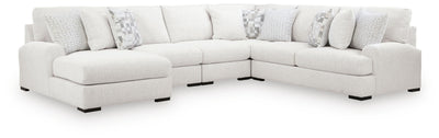 Misty-Lakes 5-Piece LAF Chaise Sectional in Chalk